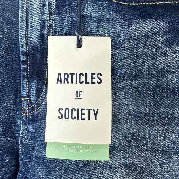 Articles Of Society The Jones High Rise Slim Ankle Jeans Size 6 Deep Lake Denim - Picture 2 of 10
